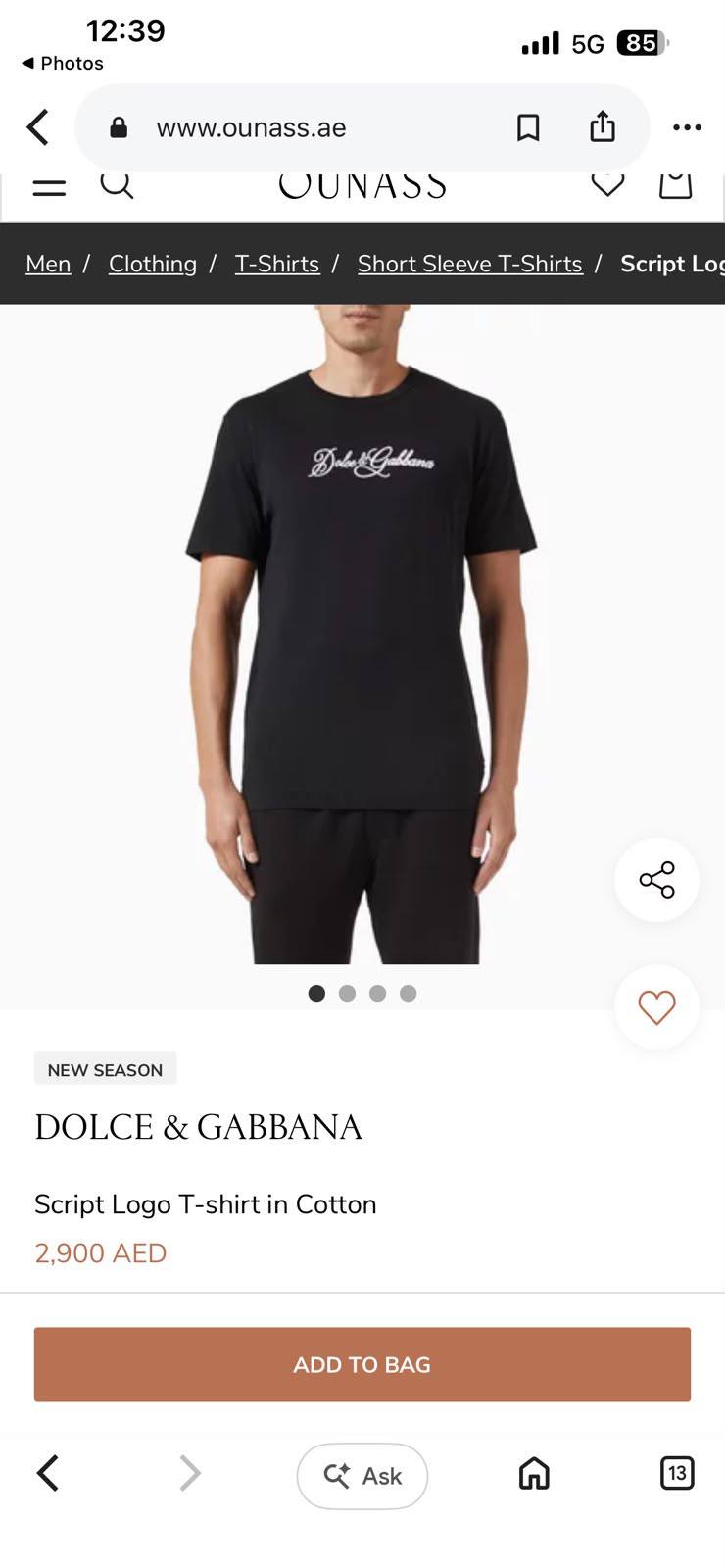 DOLCE&GABBANA❣️
SUPER MASTER QUALITY ✨
SIZE :S M L XL XXL

320 dhs🇦🇪🇦🇪

Zain327
♥️♥️♥️