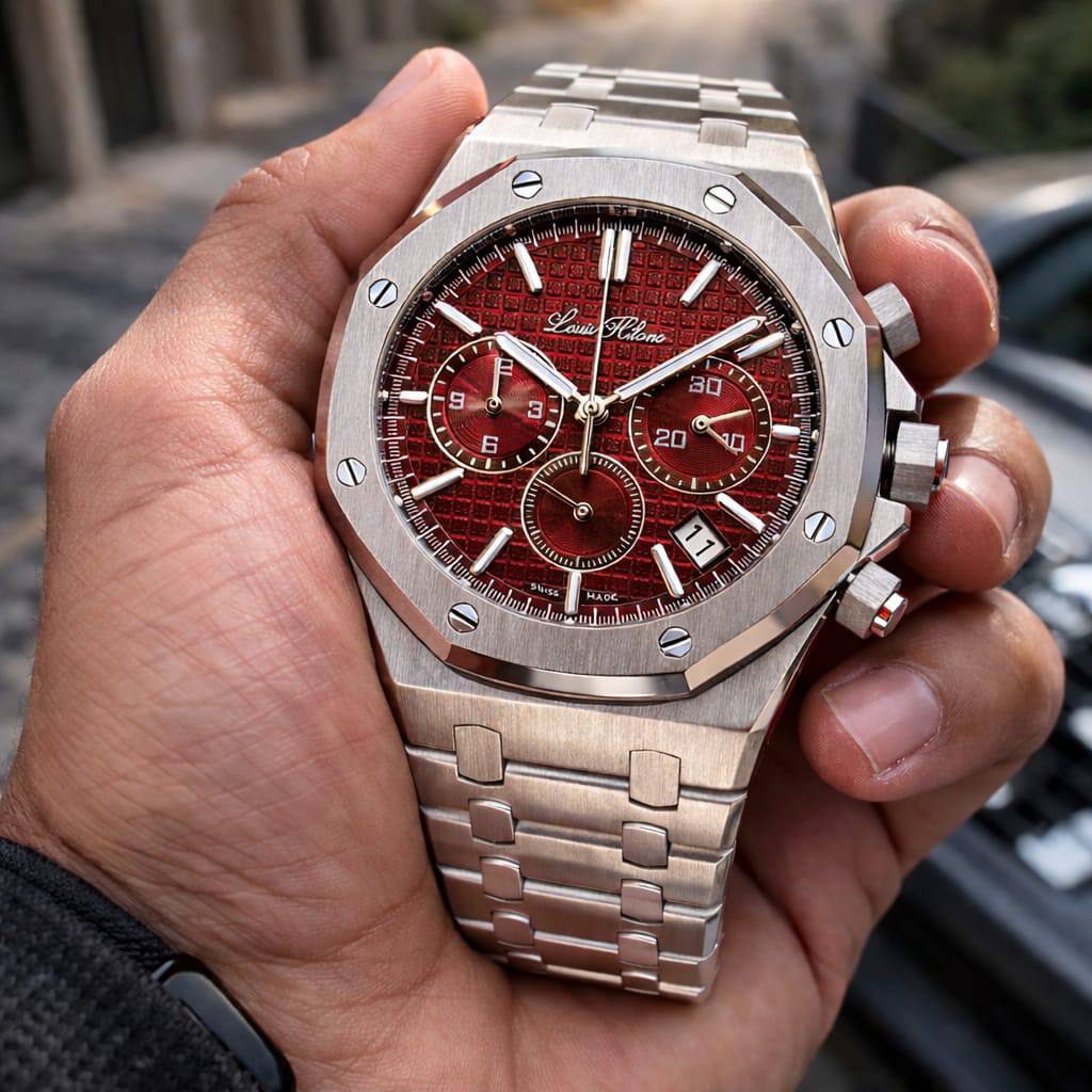Louis Hilano watch 
for men good quality 
260 dhs👑

Zain59