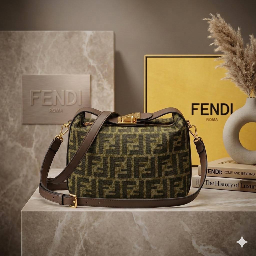 FENDI Zucca Vanity
Top Handle Cross bag
Jacquard FF Canvas material
Gold Hardware
With long Belt strap
With BOX
Size: 22cm

80 dhs🇦🇪🇦🇪

Zain239
♥️♥️♥️