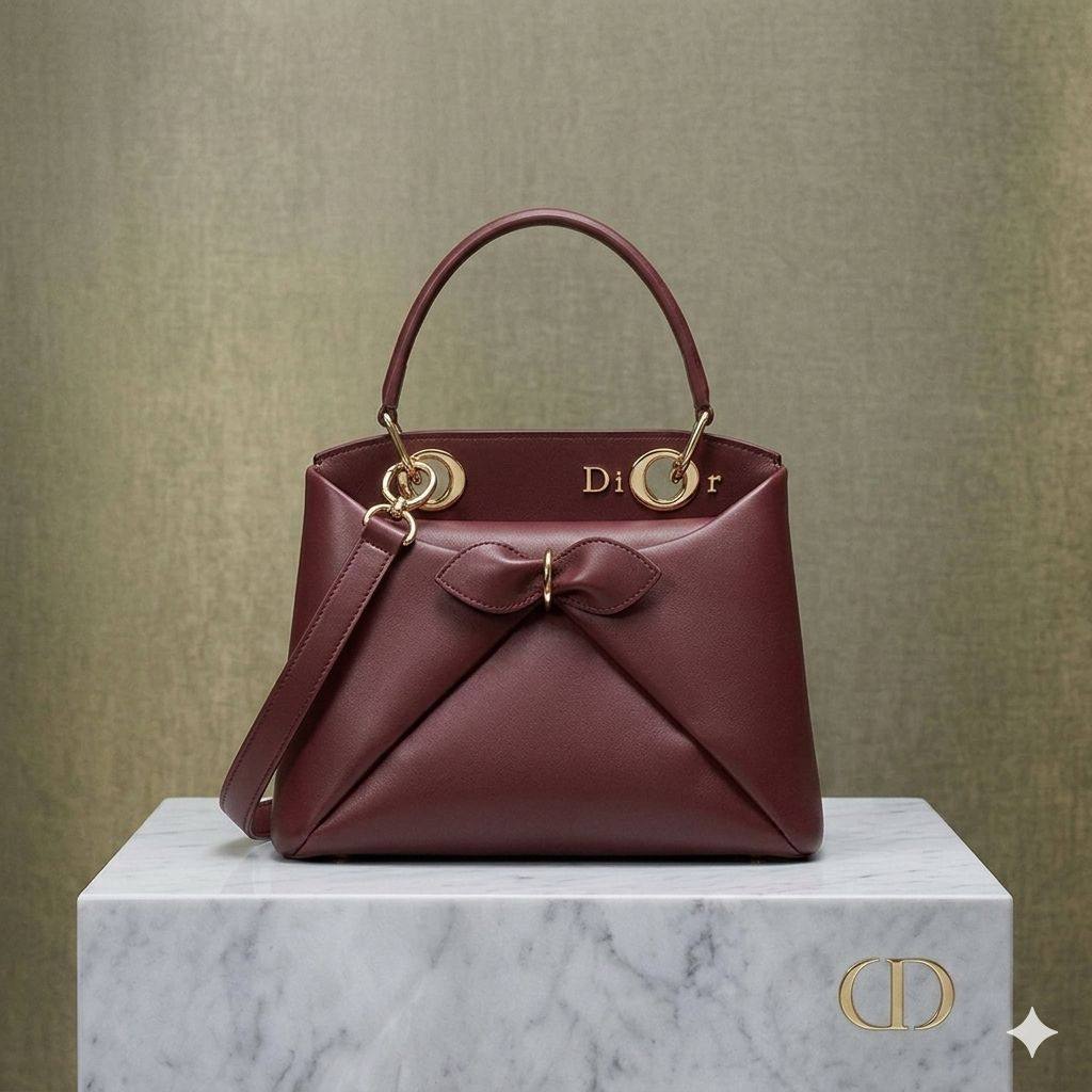 CHRISTIAN DIOR
Cigale Bag front Bow
Calfskin Leather
Gold Hardware
With BOX
Size: 29 cm

 Wʜᴏʟᴇsᴀʟᴇ Pʀɪᴄᴇ : 110 ᴅʜs
Zain239
♥️♥️♥️