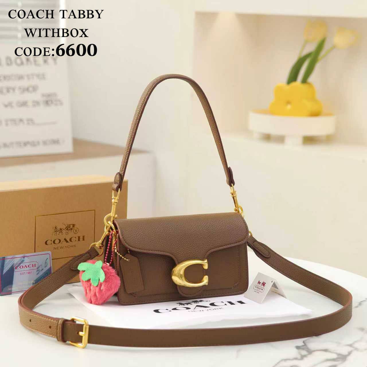 Coach ᴛᴀʙʙʏ
sʜᴏᴜʟᴅᴇʀ ʙᴀɢ /ʟᴏɴɢ sᴛʀᴀᴘ
ᴡɪᴛʜʙᴏx
🎁🎁🎁

ʟᴇᴀᴛʜᴇʀ
Sɪᴢᴇ:𝟐𝟎ᴄᴍ
100 dhs✅

Zain56
♥️♥️♥️