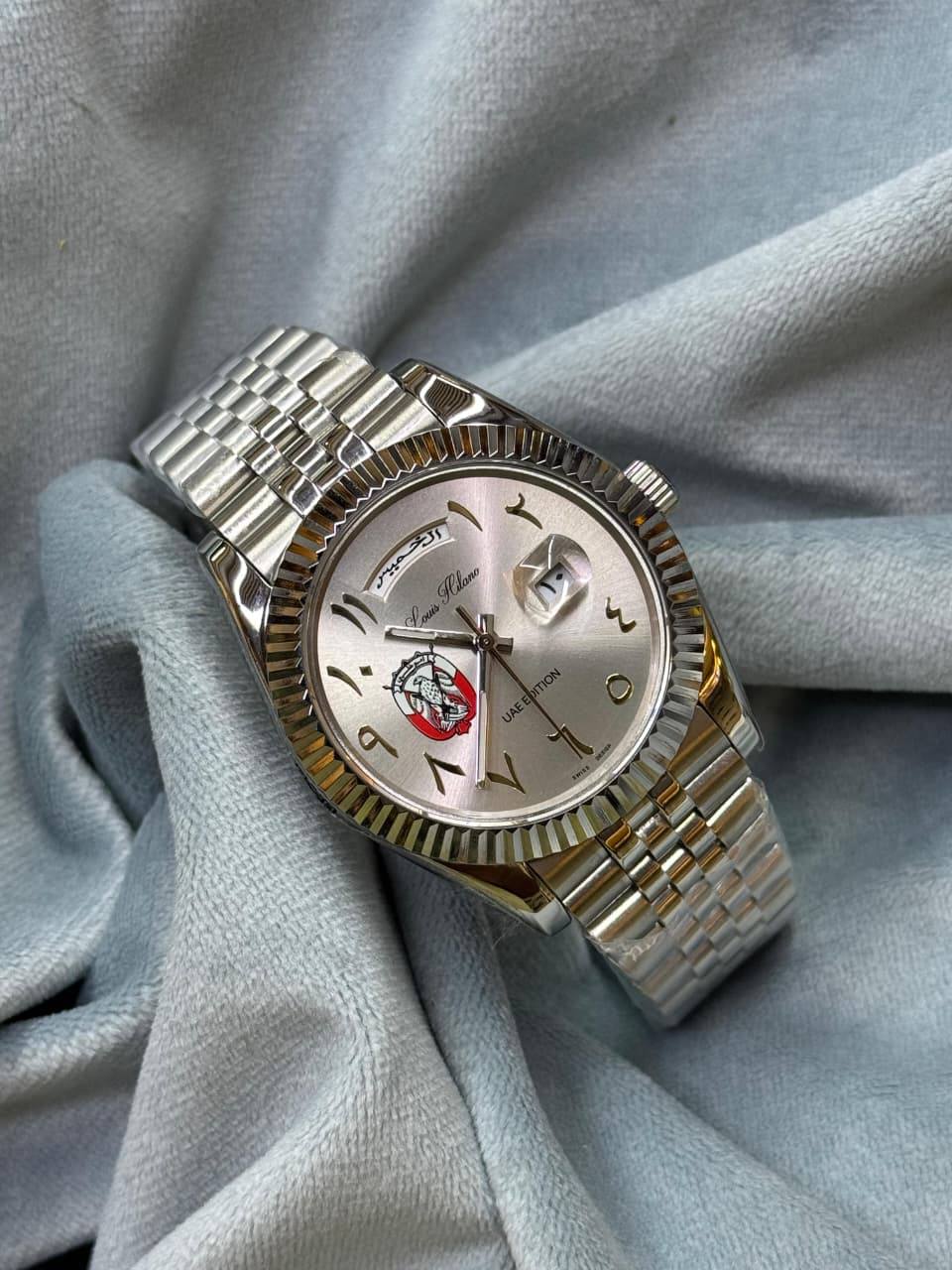 Louis Hilano watch for men 
( UAE SPECIAL EDITION) 
260 dhs🪙💚

Zain59
♥️♥️♥️