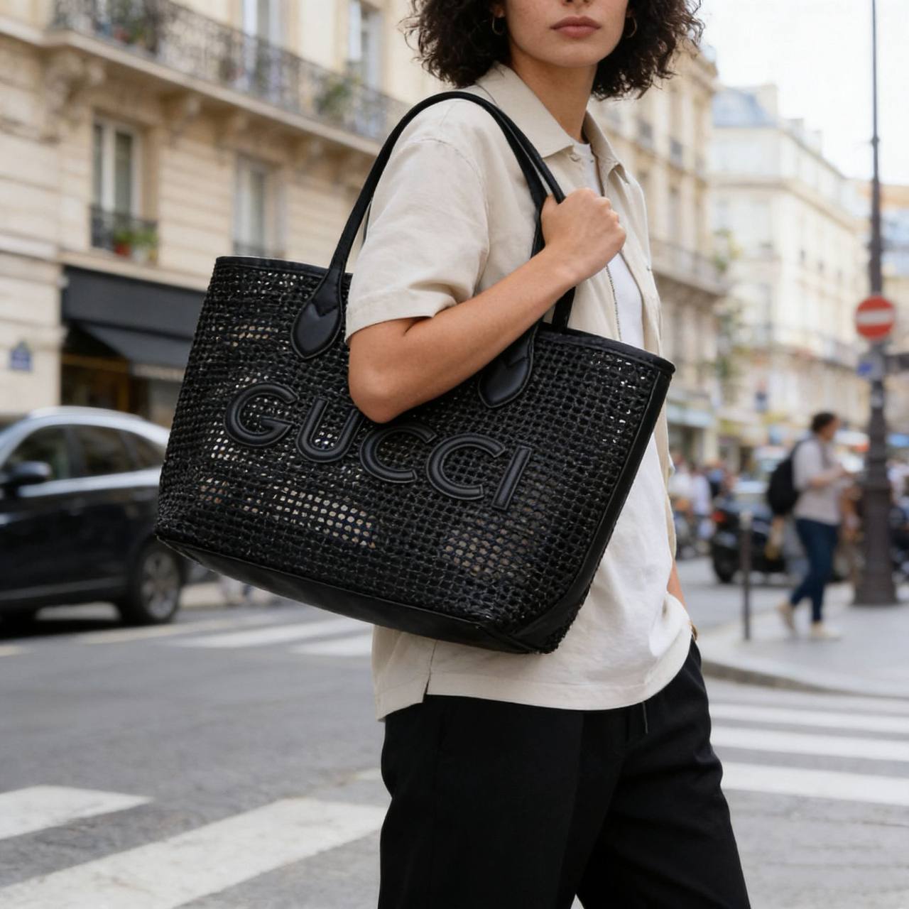 GUCCI BEACH BAG 
NEW CAME  GOOD QUALITY 
WITH POUCH
120 dhs🇦🇪

Zain39
♥️♥️♥️