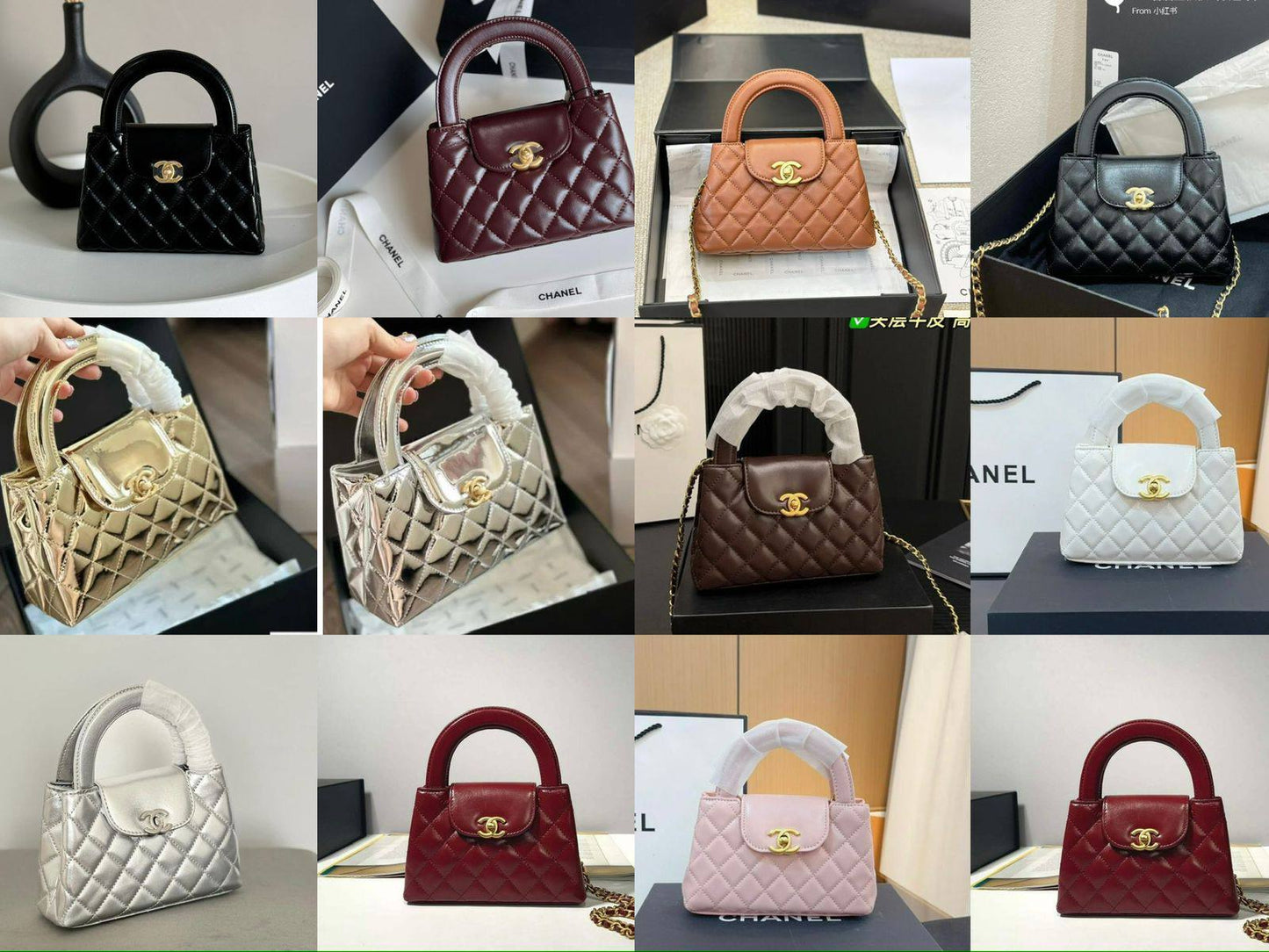 Chanel 
good quality, 
comes with box, 
🎁🎁🎁

size... 19* 13 cm 
90 dhs❣️

Zain12
♥️♥️♥️