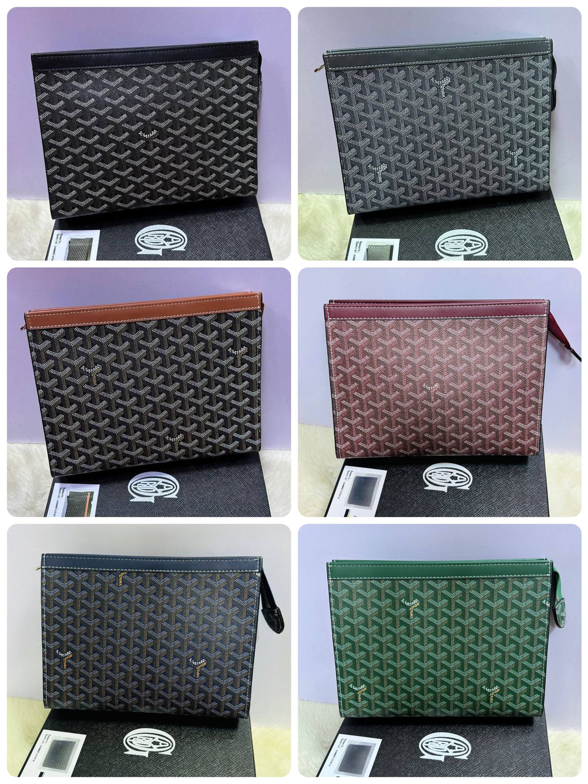 Goyard
Clutch bags

With box 
80 dhs🇦🇪🇦🇪

Zain50
♥️♥️♥️