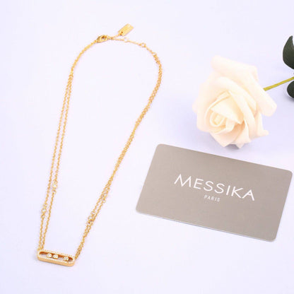 Messika ❤️‍🔥*
Necklace ✨
Earring 🐦‍🔥
Bracelet 🦋
Master quality 💯
With normal boxes 🗃️ 
130 dhs💛
With master box 📦 
170 dhs💛

Zain216
♥️♥️♥️
