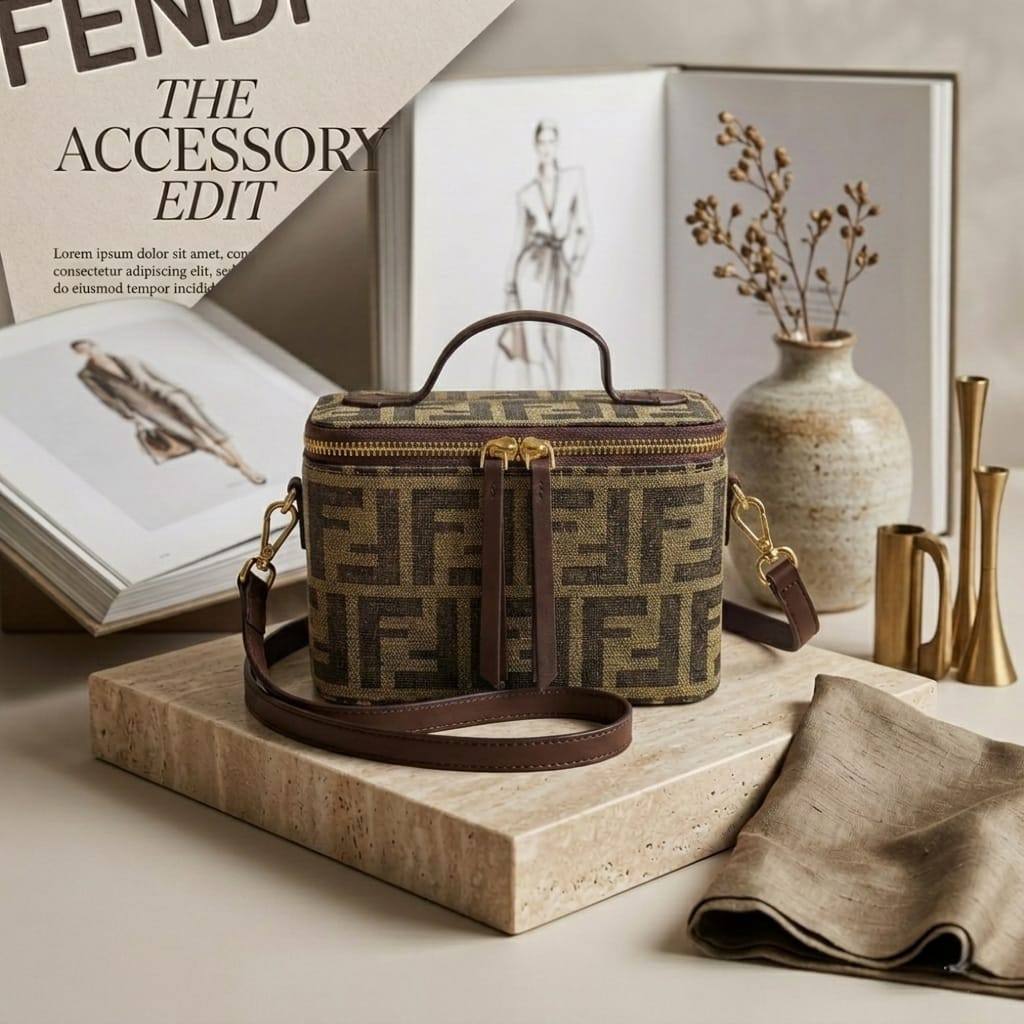 FENDI ᴠᴀɴɪᴛʏ ᴛʀᴜɴᴋ
ᴛᴏᴘ ʜᴀɴᴅʟᴇ ʙᴀɢ
FF ᴊᴀᴄǫᴜᴀʀᴅ ᴄᴀɴᴠᴀs
ᴡɪᴛʜ ʟᴏɴɢ ʙᴇʟᴛ sᴛʀᴀᴘ
ɢᴏʟᴅ ʜᴀʀᴅᴡᴀʀᴇ
sɪᴢᴇ: 18 cm

ᴡɪᴛʜ BOX
🎁🎁🎁

70 dhs✅

Zain31
♥️♥️♥️