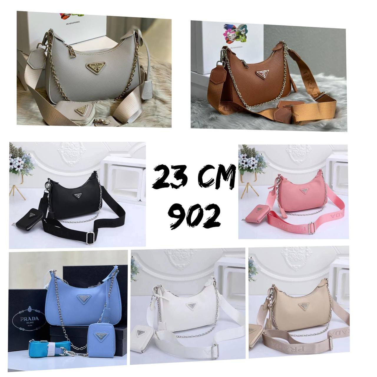 PRADA LEATHER RESTOCK 
GOOD QUALITY 💯
110 dhs🪙🖤

WITH BOX 📦 

Zain28
♥️♥️♥️