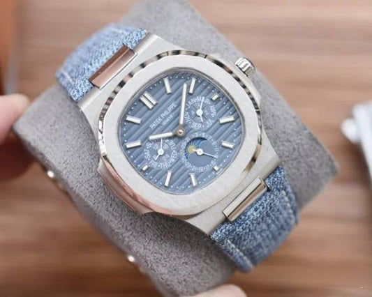 Patek Philippe denim 
watch for men good quality automatic 
350 dhs💓

Zain59
♥️♥️♥️