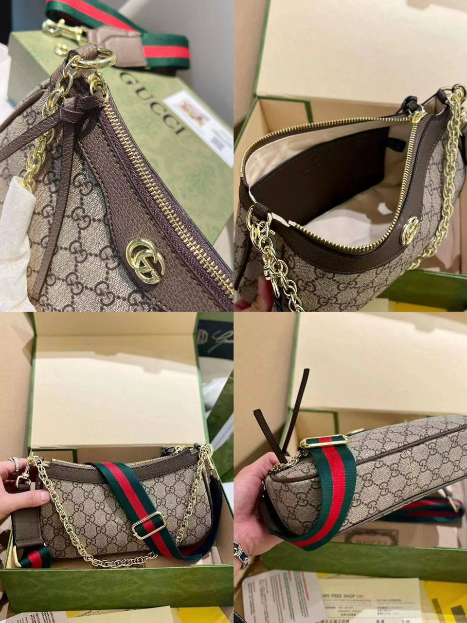 Gucci
90 dhs🪙🌨️
SIZE：24cm

 with box
🎁🎁🎁

Zain35
♥️♥️♥️