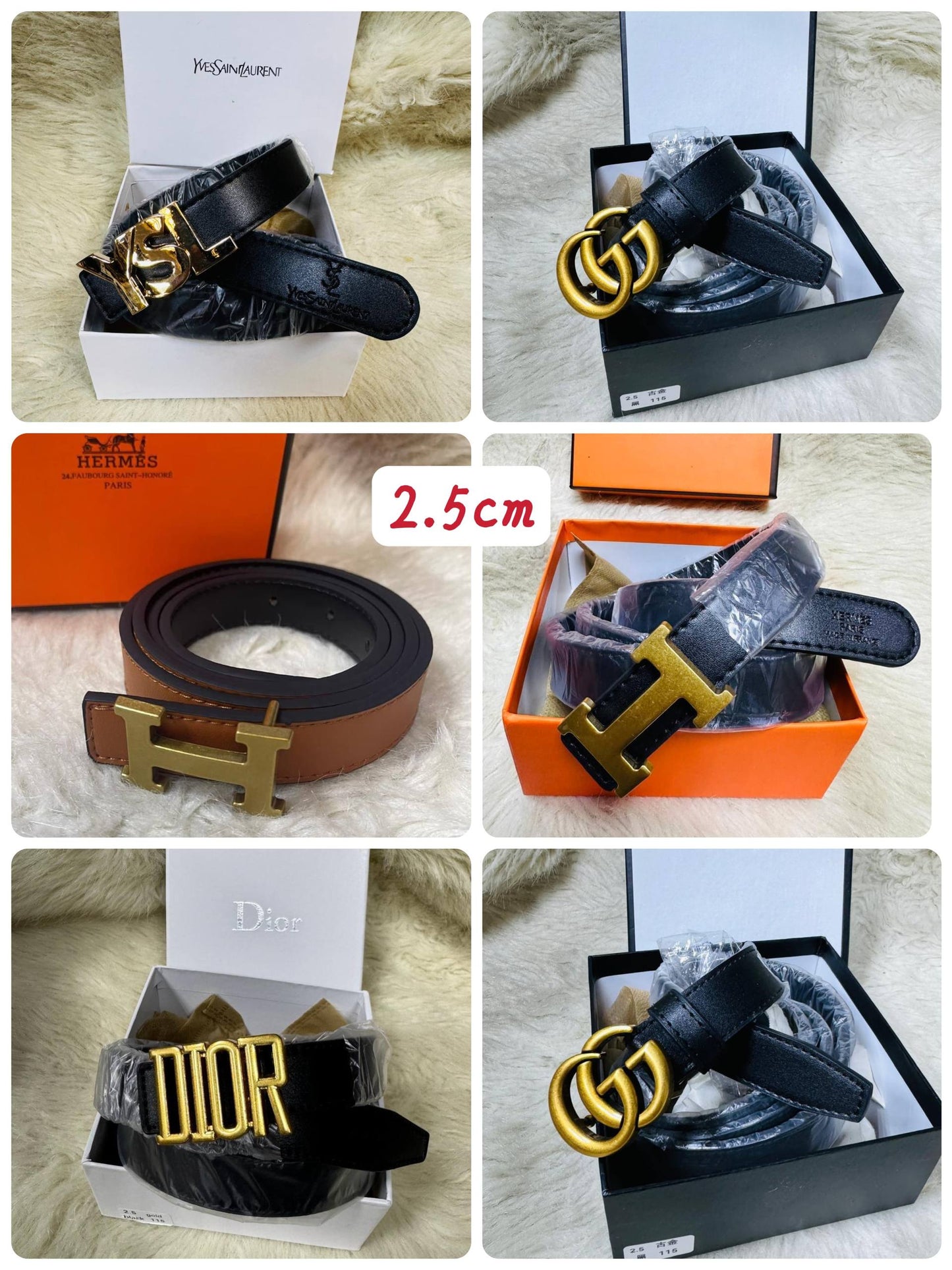 Belt for Lady
Wide: 2.5cm
With box 
🎁🎁🎁

30 dhs❣️

Zain50
♥️♥️♥️