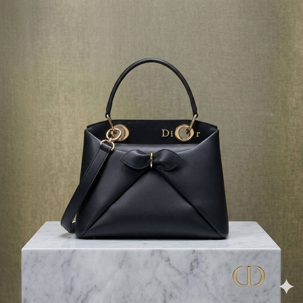 CHRISTIAN DIOR
Cigale Bag front Bow
Calfskin Leather
Gold Hardware
With BOX
Size: 29 cm

 Wʜᴏʟᴇsᴀʟᴇ Pʀɪᴄᴇ : 110 ᴅʜs
Zain239
♥️♥️♥️