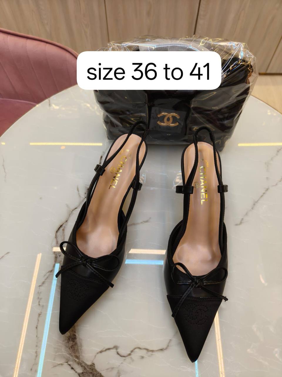 Chanel
size 36 to 41
120 dhs✅

Zain103
♥️♥️♥️