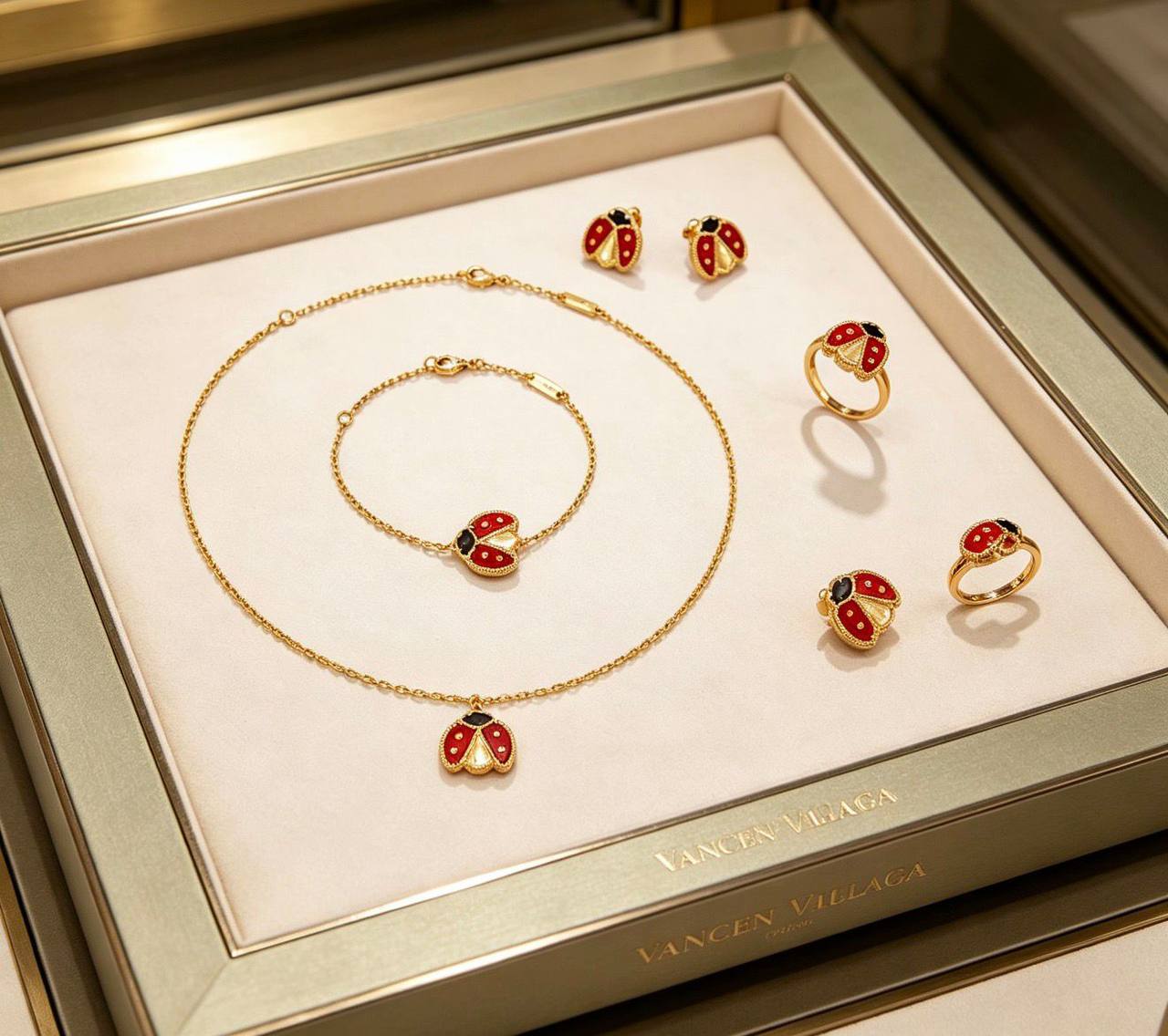 VCA SET❤️‍🔥*
Necklace 🦋
Earring💥
Bangle ✨
Ring size available 👇
6,7,8,9
Master quality 💯
With normal boxes 📦 
140 dhs✅

With master box 🗃️ 
230 dhs✅

Zain216
♥️♥️♥️