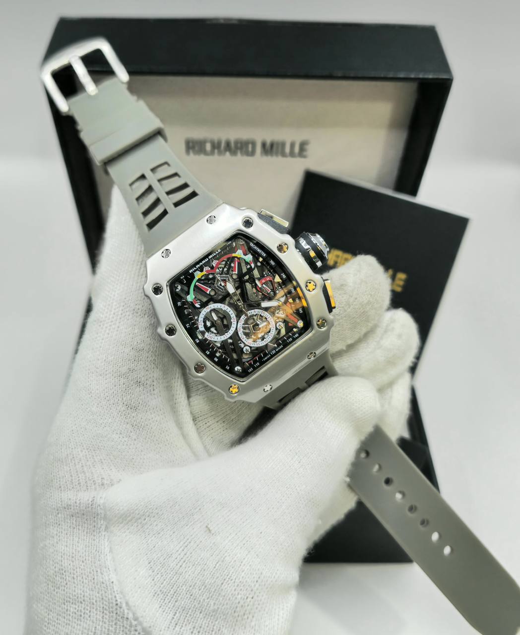 Richard mile 

chronograph working

110 dhs🇦🇪🇦🇪
Zain29
♥️♥️♥️
