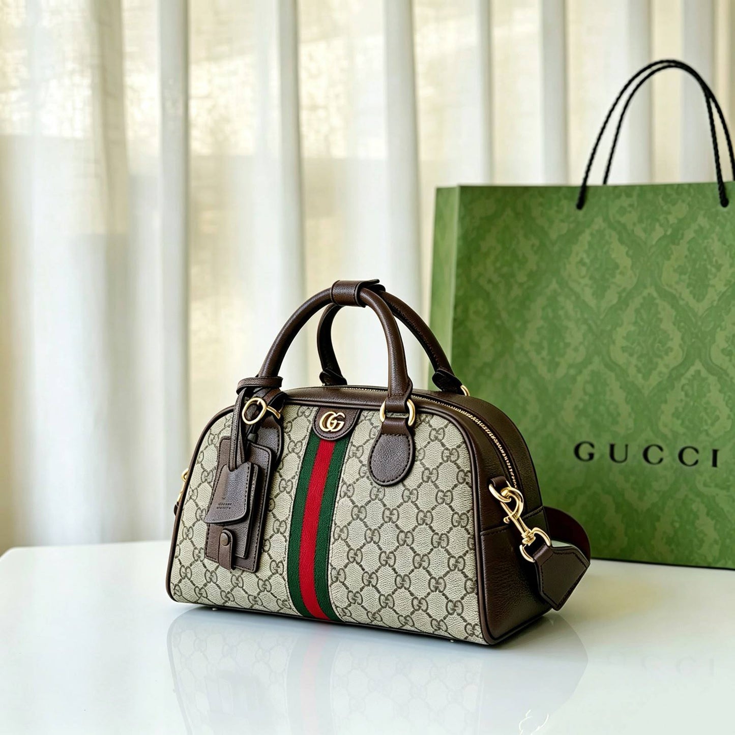 GUCCI 
GOOD QUALITY 
MEDUIM SIZE  
120 dhs✅

Zain295
♥️♥️♥️