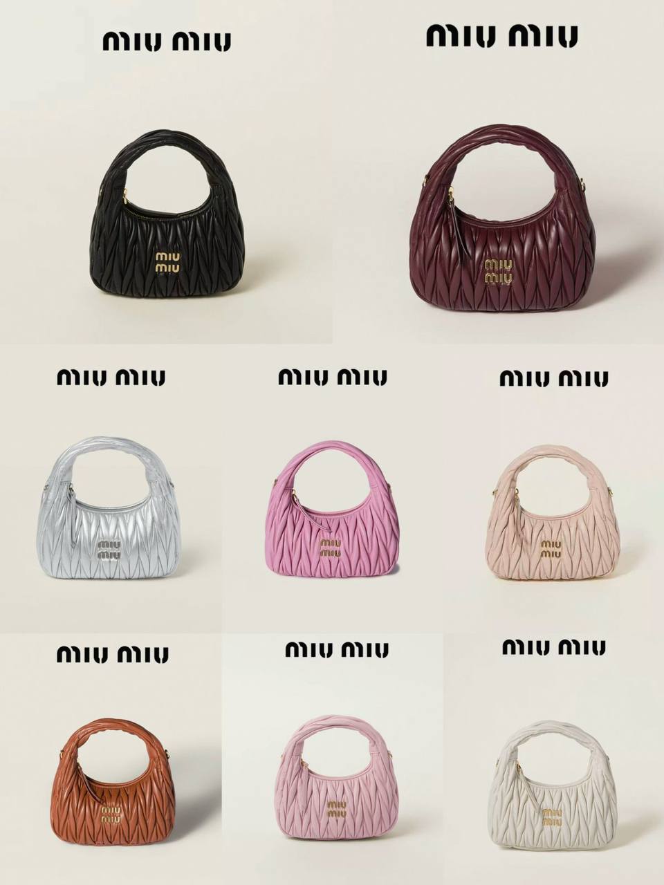 Miu Miu
95 dhs✅
size：20cm
High-quality 

with box
🎁🎁🎁

Zain35
♥️♥️♥️